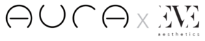 Aura x ME Aesthetics collaboration logo showing both brands' marks side by side.