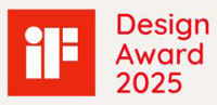 iF Design Award 2025 logo: a red square emblem with white shapes beside the text 'Design Award 2025'
