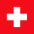 White cross on red background (Swiss flag)
